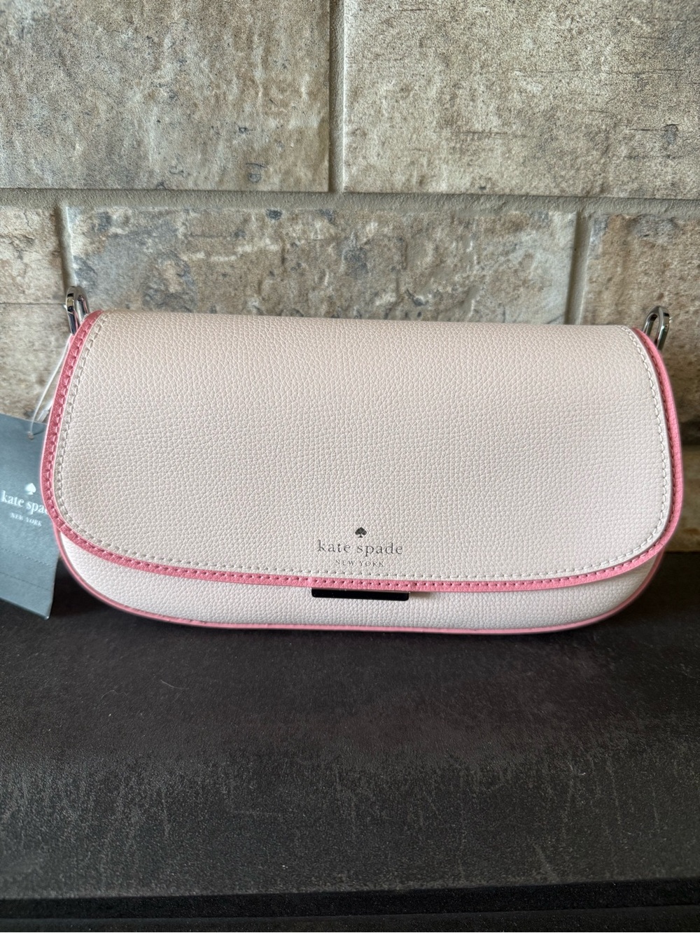 kate spade Light Pink Leather Quinn Bag with Pink Trim